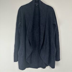 Barefoot Dreams CozyChic Lite Cardigan Sweater Size XS/S Open Front Navy Blue